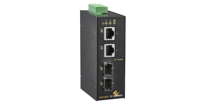 Switch Gigabit Ethernet industrial con dos puertos SFP