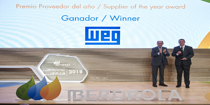 WEG recibe el Premio Proveedor del Año 2018 de Iberdrola