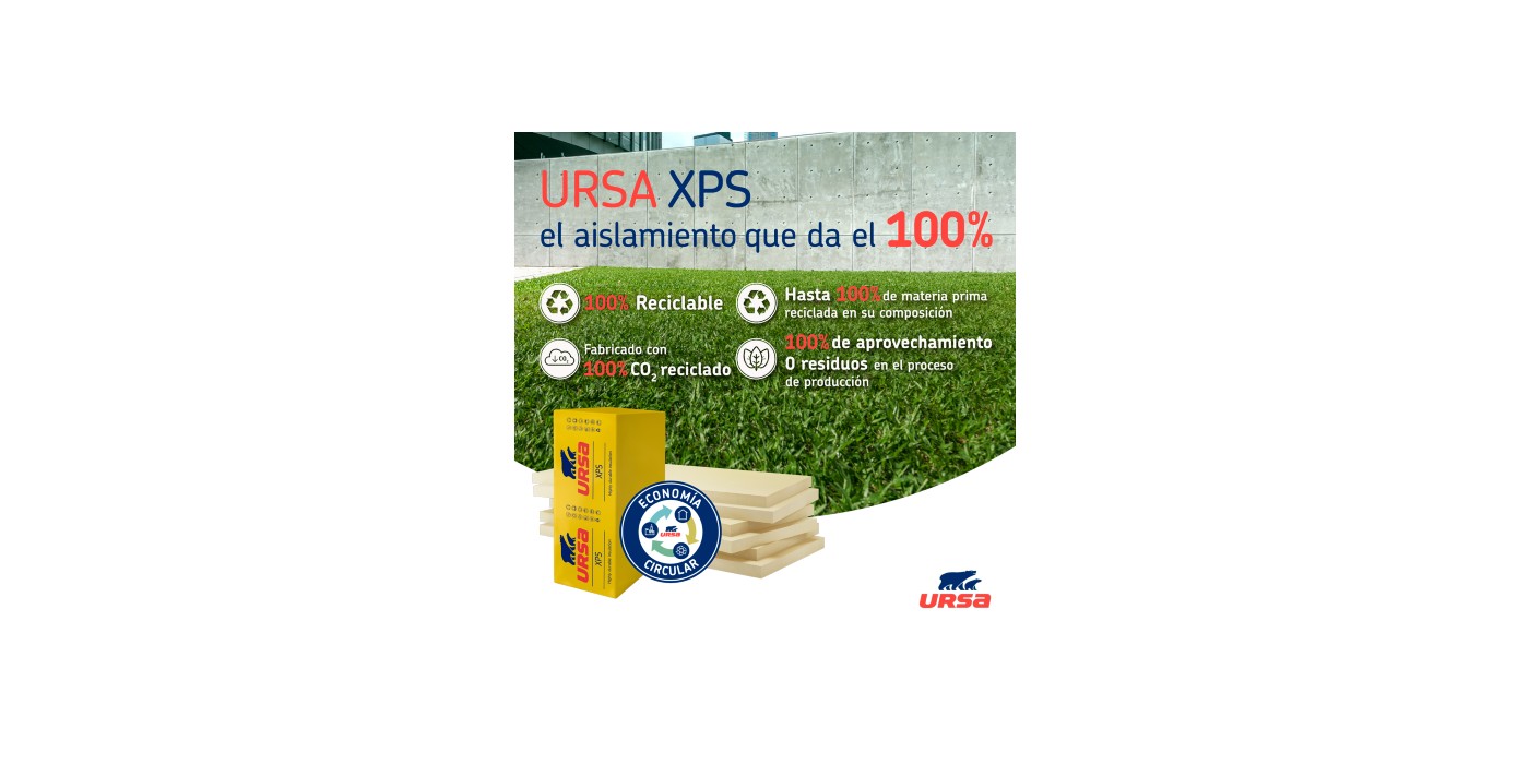 URSA fabrica su XPS con hasta un 100% de material reciclado
