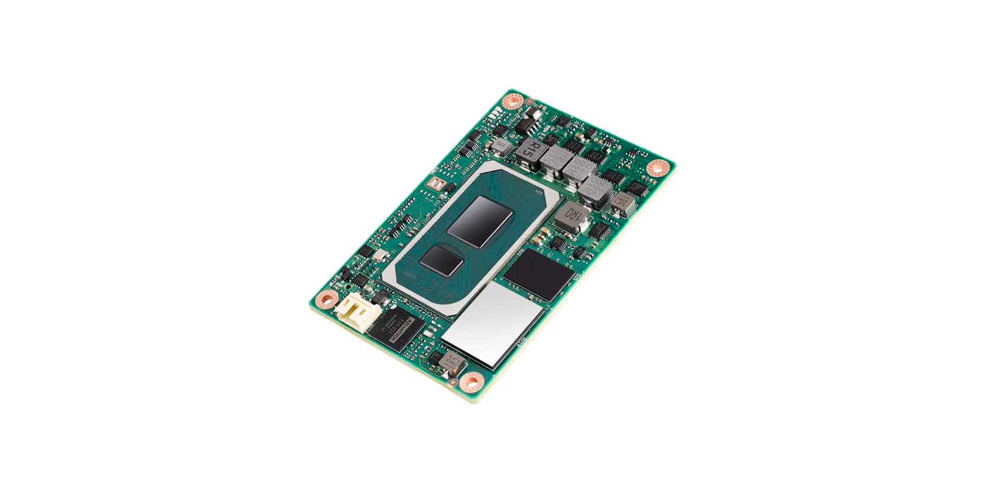 SOM-7583, un COMe Mini Type 10 de Advantech con procesadores Intel® Core™ de 11ª Gen. en el tamaño de una tarjeta de visita