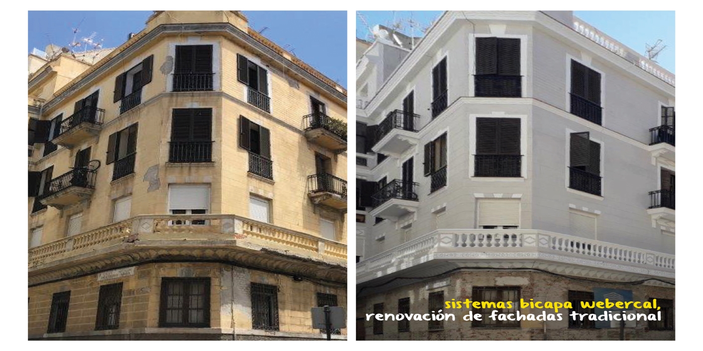 Morteros webercal en la rehabilitación de un antiguo edificio en Ceuta