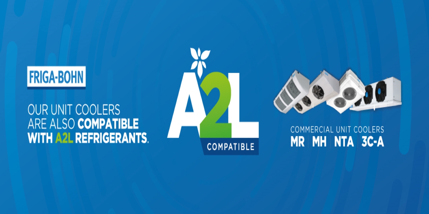 Evaporadores comerciales estándar compatibles con refrigerantes A2L