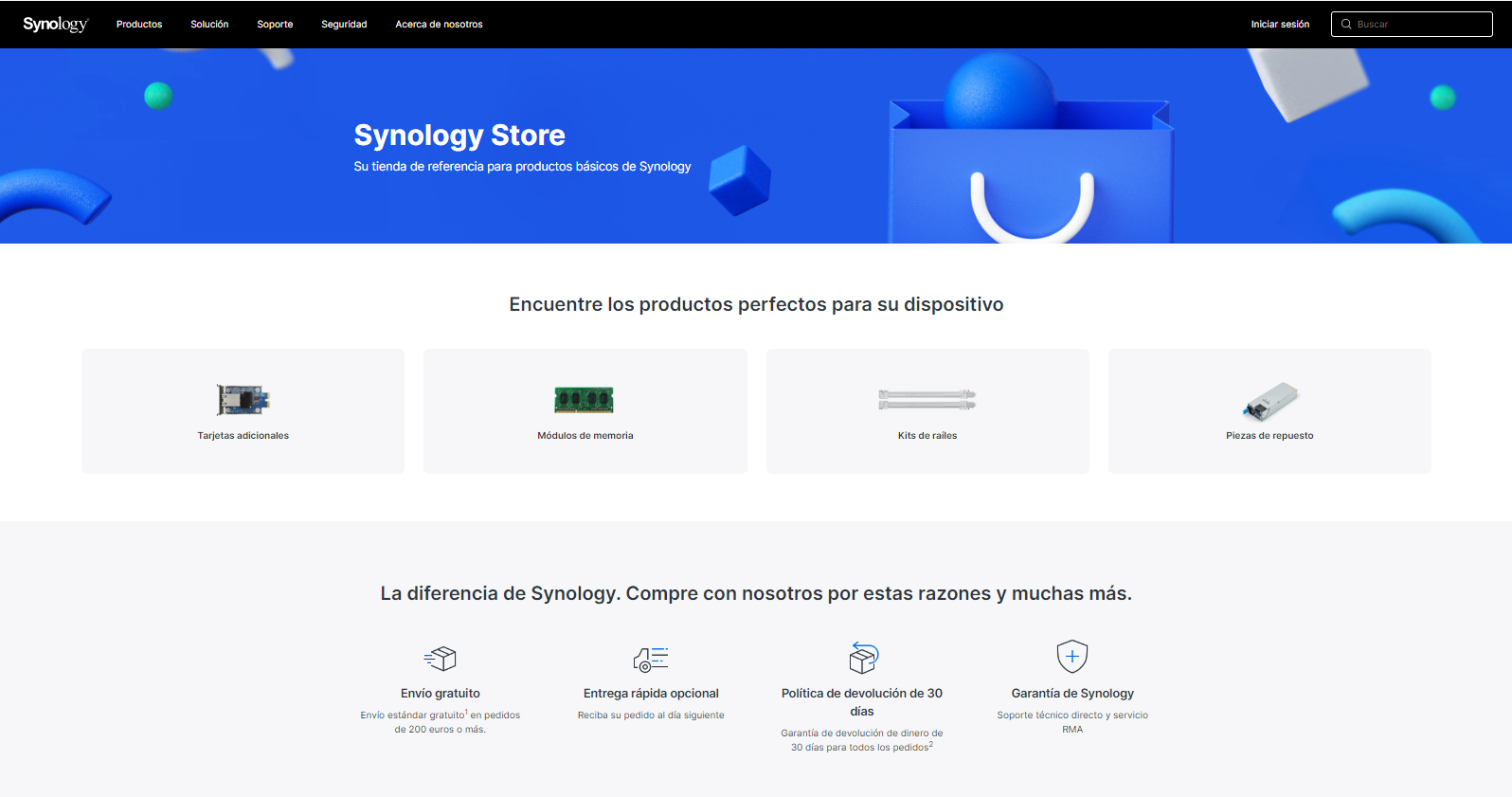 Synology anuncia el lanzamiento europeo de su tienda online Synology Store