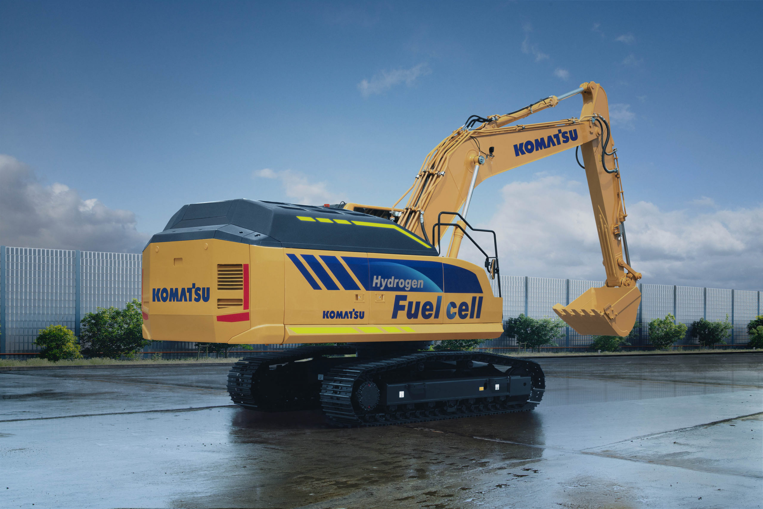 Komatsu announces new concept medium-sized hydraulic excavator equipped with hydrogen fuel cell system