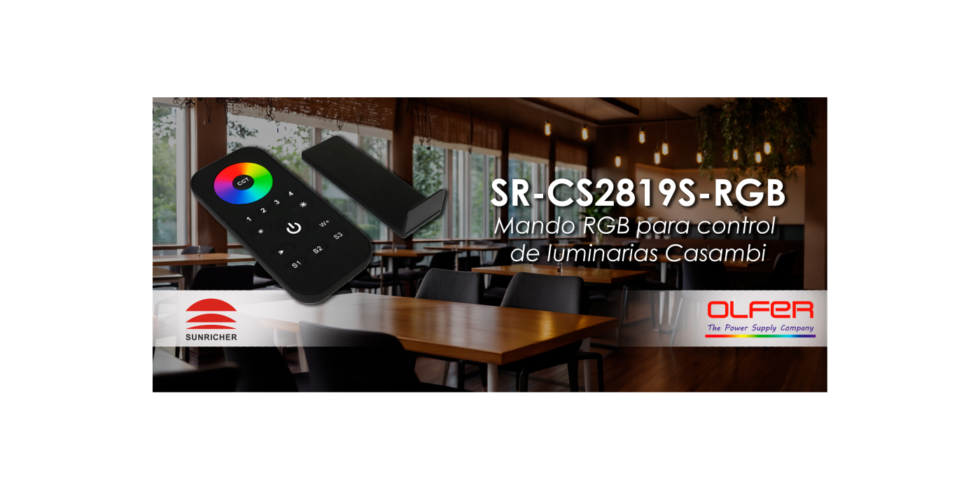 SR-CS2819S-RGB: Mando RGB para control de luminarias Casambi